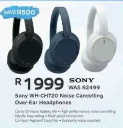 Computer Mania Sony WH-CH720 Noise Cancelling Over-Ear Headphones offer
