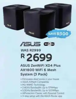 Computer Mania ASUS ZenWiFi XD4 Plus AX1800 WiFi 6 Mesh System offer