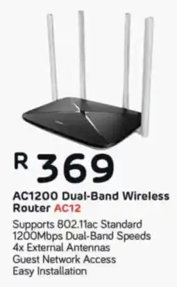 Computer Mania Mercusys AC1200 Dual-Band Wireless Router AC12 offer