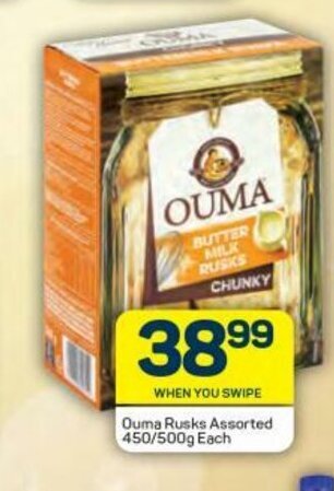 Pick n Pay Ouma Rusks Assorted 450/500g each offer