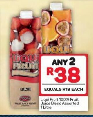 Pick n Pay Liqui Fruit 100% Fruit Juice Blend Assorted 1 Litre offer