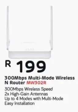 Computer Mania Mercusys 300Mbps Multi-Mode Wireless N Router MW302R offer