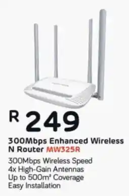 Computer Mania Mercusys 300Mbps Enhanced Wireless N Router MW325R offer
