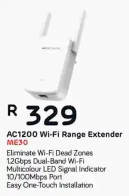 Computer Mania Mercusys AC1200 Wi-Fi Range Extender ME30 offer