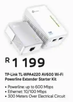 Computer Mania TP-Link TL-WPA4220 AV600 Wi-Fi Powerline Extender Starter Kit offer