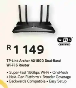 Computer Mania TP-Link Archer AX1800 Dual-Band Wi-Fi 6 Router offer