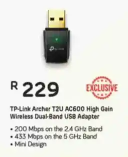 Computer Mania TP-Link Archer T2U AC600 High Gain Wireless Dual-Band USB Adapter offer