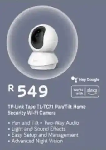 Computer Mania TP-Link Tapo TL-TC71 Pan/ Tilt Home Security Wi-Fi Camera offer
