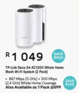 Computer Mania TP-Link Deco E4 AC1200 Whole Home Mesh Wi-Fi System offer