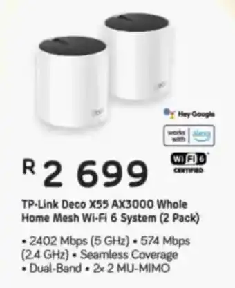 Computer Mania TP-Link Deco X55 AX3000 Whole Home Mesh Wi-Fi 6 System offer