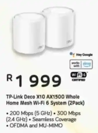 Computer Mania TP-Link Deco X10 AX1500 Whole Home Mesh Wi-Fi 6 System offer