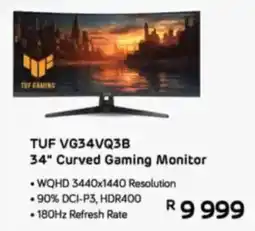 Computer Mania ASUS TUF VG34VQ3B 34" Curved Gaming Monitor offer