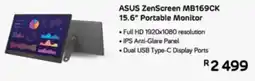 Computer Mania ASUS ZenScreen MB169CK 15.6" Portable Monitor offer