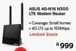 Computer Mania ASUS 4G-N16 N300 LTE Modem Router offer