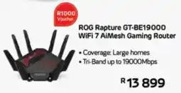 Computer Mania ASUS ROG Rapture GT-BE19000 WiFi 7 AiMesh Gaming Router offer