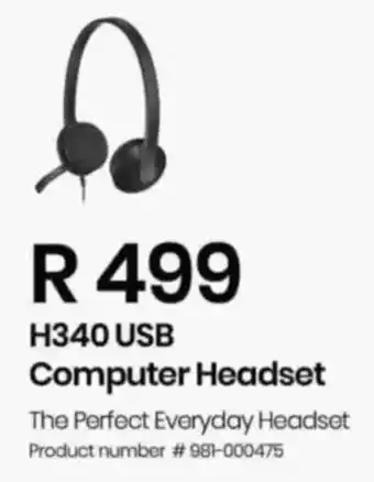 Computer Mania Logitech H340 USB Computer Headset offer