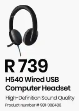 Computer Mania Logitech H540 Wired USB Computer Headset offer