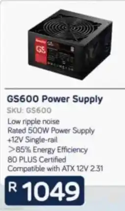 Computer Mania Huntkey GS600 Power Supply offer
