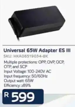 Computer Mania Huntkey Universal 65W Adapter ES III offer