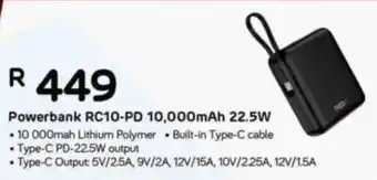 Computer Mania RED-E Powerbank RC10-PD 10,000mAh 22.5W offer