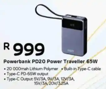 Computer Mania RED-E Powerbank PD20 Power Traveller 65W offer