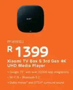 Computer Mania Xiaomi TV Box S 3rd Gen 4K UHD Media Player offer