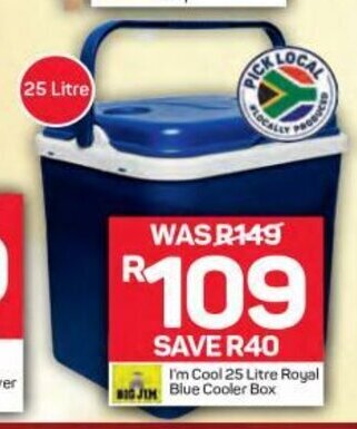 Pick n Pay I'm Cool 25 Litre Royal Blue Cooler Box offer