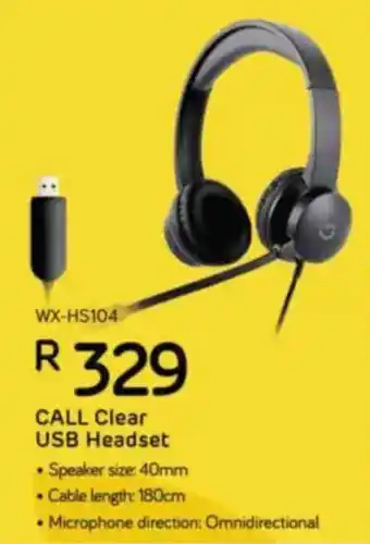 Computer Mania WINX CALL Clear USB Headset offer
