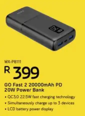 Computer Mania WINX GO Fast 2 20000mAh PD 20W Power Bank offer