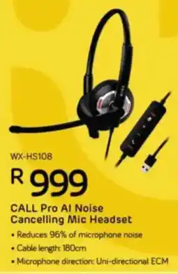 Computer Mania WINX CALL Pro AI Noise Cancelling Mic Headset offer