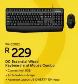 Computer Mania WINX Do Essential Wired Keyboard and Mouse Combo offer