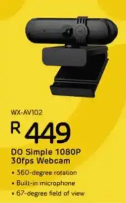 Computer Mania WINX Do Simple 1080P 30fps Webcam offer