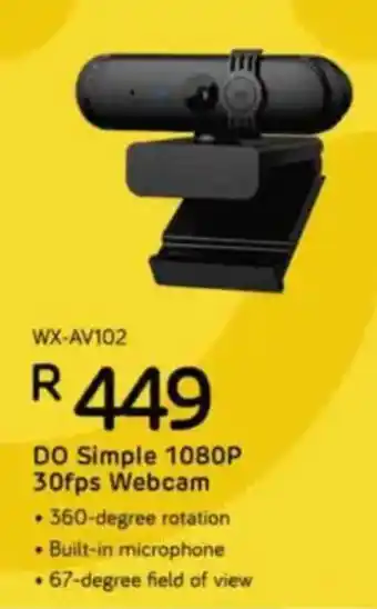 Computer Mania WINX Do Simple 1080P 30fps Webcam offer