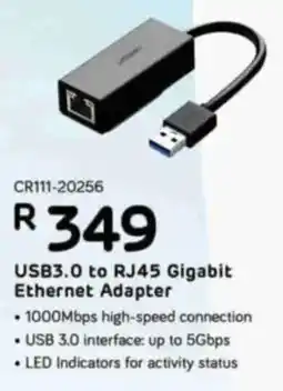 Computer Mania UGREEN USB3.0 to RJ45 Gigabit Ethernet Adapter offer