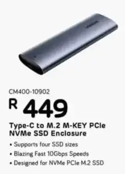 Computer Mania UGREEN Type-C to M.2 M-KEY PCle NVMe SSD Enclosure offer