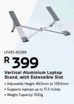 Computer Mania UGREEN Vertical Aluminium Laptop Stand, with Extensible Slot offer