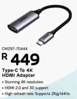 Computer Mania UGREEN Type-C To 4K HDMI Adapter offer
