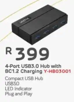 Computer Mania Unitek 4-Port USB3.0 Hub with BC1.2 Charging offer