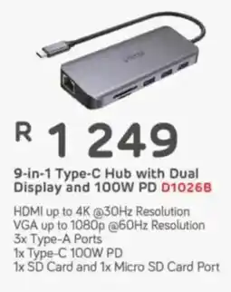 Computer Mania Unitek 9-in-1 Type-C Hub with Dual Display and 100W PD offer