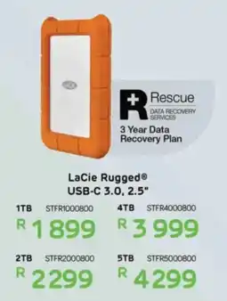 Computer Mania LaCie Rugged USB-C 3.0, 2.5" offer