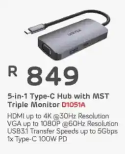 Computer Mania Unitek 5-in-1 Type-C Hub with MST Triple Monitor offer