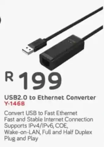 Computer Mania Unitek USB2.0 to Ethernet Converter offer