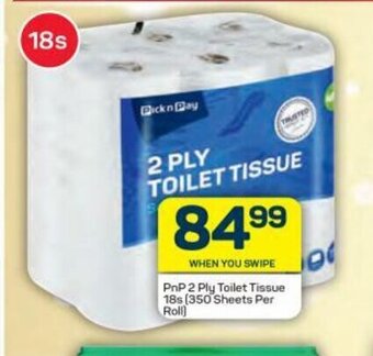 Pick n Pay PnP 2 Ply Toilet Tissue 18s offer