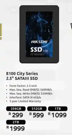 Computer Mania HIKSEMI E100 City Series 2.5" SATAIII SSD offer