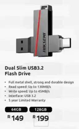 Computer Mania HIKSEMI Dual Slim USB3.2 Flash Drive offer