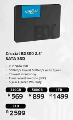 Computer Mania Crucial BX500 2.5" SATA SSD offer