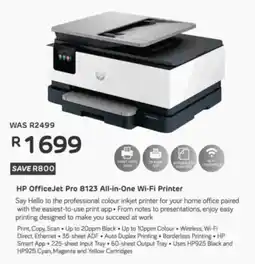 Computer Mania HP OfficeJet Pro 8123 All-in-One Wi-Fi Printer offer