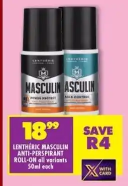 Shoprite Lentheric masculin anti-perspirant roll-on offer
