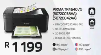 Computer Mania Canon PIXMA TR4640/5 offer