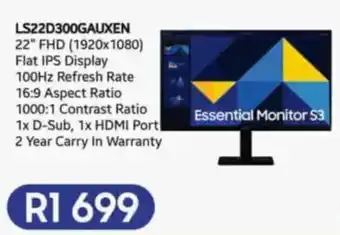 Computer Mania Samsung s3 22" full hd essential monitor offer